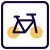 道路上的外部自行车道标志，以确保行人安全，户外固体塔尔维沃 icon