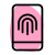 Mobile phone with in display finger print sensor icon