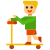 Kid Riding Scooter icon