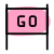 Go billboard with motivation sign for new business start up icon