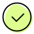 Verified check circle for approved valid content icon