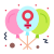 外部バルーン-女性の日-フラットアート-アイコン-フラット-フラットアートアイコン-3 icon