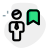 Bookmark sign businessman work at office layout icon