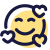 ícone de rosto sorridente com coração icon