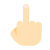 pele do dedo médio tipo 1 icon