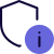 Defensive privacy info isolated on a white background icon