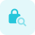 Find a proper lock mechanism isolated on the white background icon