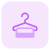 Placing clothes on a hanger under direction light icon
