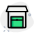 Small storage with facility for equipment layout icon