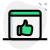 Social media thumbs up button for website icon