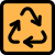 Recycle logotype for cargo delivery box instruction icon
