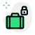 Locking your luggage bag for safety concern icon