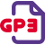 GP3 is a required file format for video and associated speech audio media types icon