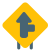 Intersect road from right towards front lane road signal icon