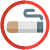 Smoking area in a shopping mall layout icon