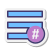 Lista Hashtags icon