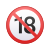 emoji de ninguém com menos de dezoito anos icon