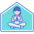 Meditating icon