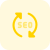 Seo program reload with arrow loops isolated on a white background icon