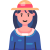 Farmer old woment icon