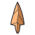 punta de flecha de piedra icon