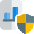 Bar chart file protected with anti-virus software icon