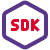 Skd badge logotype isolated on white background icon