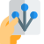 Holding Integrated file isolated on a white background icon