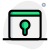 Web lock key hole as a concept of secure web browser icon
