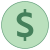 Dólar americano circulado icon