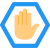 Hand gesture for stop or blocked layout icon