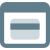 Online purchase with debit or credit card on a private browser icon