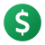 Dólar americano circulado icon