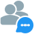 Multiple user chat messenger application function layout icon