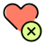 Delete previous heart rating stored on a smartphone icon