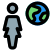 Global access of the list of businesswoman database from online server icon