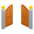 Porte de devant ouverte icon