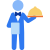 Waiter food icon