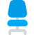 Revolving with comfortable back recliner support office chair icon