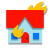 casa in fiamme icon