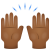 Raising Hands Medium Dark Skin Tone icon