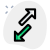 Arrows for data transfer facing in opposite direction icon