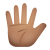 mão-com-dedos-abertos-de-pele-média icon