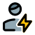 Flash logotype used for profile pictures as a indication of energized icon