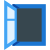 finestra singola aperta icon