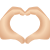 cuore-mani-carnagione chiara-emoji icon