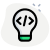 Ideas for application programming isolated on a white background icon