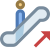 Rolltreppe nach oben icon