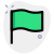 Blank pinpoint flag isolated on a white background icon