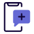 Medical Chart note access digitally on a smartphone icon